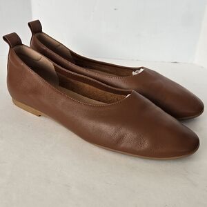 Quince Brown Leather Flats